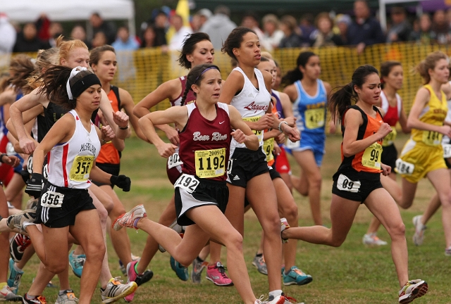 2009 CIF XC Girls D4-015.JPG - 2009 California CIF Cross Country Championships, Woodward Park, Fresno, California